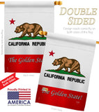 The Golden State - States Americana Vertical Impressions Decorative Flags HG108177 Made In USA