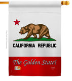 The Golden State - States Americana Vertical Impressions Decorative Flags HG108177 Made In USA