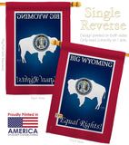 Wyoming - States Americana Vertical Impressions Decorative Flags HG108189 Made In USA