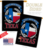 Don't mess Texas - States Americana Vertical Impressions Decorative Flags HG108440 Made In USA