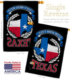 Don't mess Texas - States Americana Vertical Impressions Decorative Flags HG108440 Made In USA