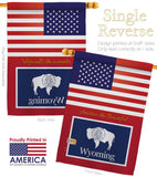 US Wyoming - States Americana Vertical Impressions Decorative Flags HG140265 Made In USA