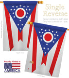 Ohio - States Americana Vertical Impressions Decorative Flags HG140536 Made In USA