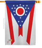 Ohio - States Americana Vertical Impressions Decorative Flags HG140536 Made In USA