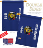 Wisconsin - States Americana Vertical Impressions Decorative Flags HG140550 Made In USA