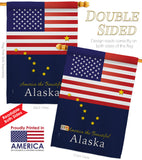 US Alaska - States Americana Vertical Impressions Decorative Flags HG140553 Made In USA