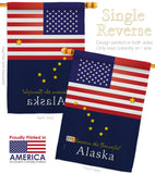 US Alaska - States Americana Vertical Impressions Decorative Flags HG140553 Made In USA