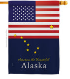 US Alaska - States Americana Vertical Impressions Decorative Flags HG140553 Made In USA