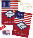 US Arkansas - States Americana Vertical Impressions Decorative Flags HG140555 Made In USA