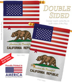 US California - States Americana Vertical Impressions Decorative Flags HG140556 Made In USA