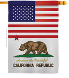 US California - States Americana Vertical Impressions Decorative Flags HG140556 Made In USA