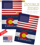 US Colorado - States Americana Vertical Impressions Decorative Flags HG140557 Made In USA