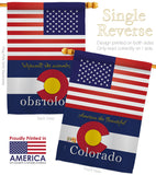 US Colorado - States Americana Vertical Impressions Decorative Flags HG140557 Made In USA