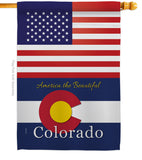 US Colorado - States Americana Vertical Impressions Decorative Flags HG140557 Made In USA