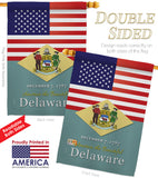 US Delaware - States Americana Vertical Impressions Decorative Flags HG140559 Made In USA