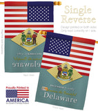 US Delaware - States Americana Vertical Impressions Decorative Flags HG140559 Made In USA