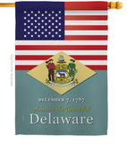 US Delaware - States Americana Vertical Impressions Decorative Flags HG140559 Made In USA