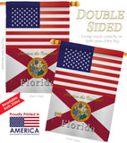 US Florida - States Americana Vertical Impressions Decorative Flags HG140561 Made In USA