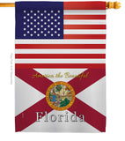 US Florida - States Americana Vertical Impressions Decorative Flags HG140561 Made In USA