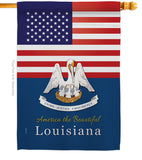 US Louisiana - States Americana Vertical Impressions Decorative Flags HG140570 Made In USA