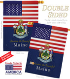 US Maine - States Americana Vertical Impressions Decorative Flags HG140571 Made In USA
