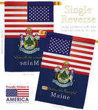 US Maine - States Americana Vertical Impressions Decorative Flags HG140571 Made In USA