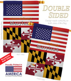 US Maryland - States Americana Vertical Impressions Decorative Flags HG140572 Made In USA