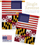 US Maryland - States Americana Vertical Impressions Decorative Flags HG140572 Made In USA