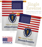 US Massachusetts - States Americana Vertical Impressions Decorative Flags HG140573 Made In USA