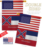 US Mississippi - States Americana Vertical Impressions Decorative Flags HG140576 Made In USA