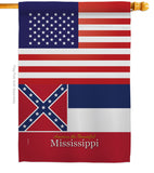 US Mississippi - States Americana Vertical Impressions Decorative Flags HG140576 Made In USA