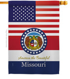 US Missouri - States Americana Vertical Impressions Decorative Flags HG140577 Made In USA