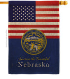 US Nebraska - States Americana Vertical Impressions Decorative Flags HG140579 Made In USA