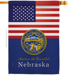 US Nebraska - States Americana Vertical Impressions Decorative Flags HG140579 Made In USA