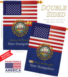 US New Hampshire - States Americana Vertical Impressions Decorative Flags HG140581 Made In USA