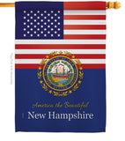 US New Hampshire - States Americana Vertical Impressions Decorative Flags HG140581 Made In USA