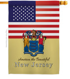 US New Jersey - States Americana Vertical Impressions Decorative Flags HG140582 Made In USA