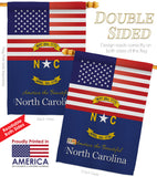 US North Carolina - States Americana Vertical Impressions Decorative Flags HG140585 Made In USA