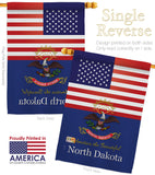 US North Dakota - States Americana Vertical Impressions Decorative Flags HG140586 Made In USA