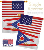 US Ohio - States Americana Vertical Impressions Decorative Flags HG140587 Made In USA