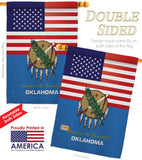 US Oklahoma - States Americana Vertical Impressions Decorative Flags HG140588 Made In USA