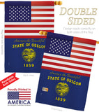 US Oregon - States Americana Vertical Impressions Decorative Flags HG140589 Made In USA