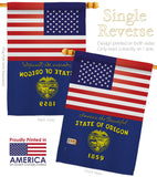 US Oregon - States Americana Vertical Impressions Decorative Flags HG140589 Made In USA