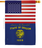 US Oregon - States Americana Vertical Impressions Decorative Flags HG140589 Made In USA