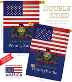 US Pennsylvania - States Americana Vertical Impressions Decorative Flags HG140590 Made In USA