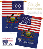 US Pennsylvania - States Americana Vertical Impressions Decorative Flags HG140590 Made In USA