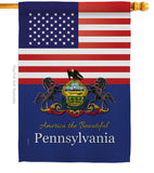 US Pennsylvania - States Americana Vertical Impressions Decorative Flags HG140590 Made In USA
