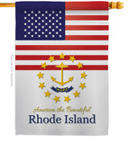 US Rhode Island - States Americana Vertical Impressions Decorative Flags HG140591 Made In USA