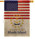 US Rhode Island - States Americana Vertical Impressions Decorative Flags HG140591 Made In USA