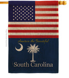 US South Carolina - States Americana Vertical Impressions Decorative Flags HG140592 Made In USA